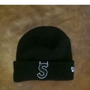 Supreme Black Beanie with S Logo